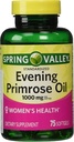 Evening Primrose Oil Women 's Health Dietary Supplement Softgels, 1000 mg, 75 Greve