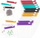 Vandtæt pilPouch Genanvendeligt pill Pouch Tasker Opbevaring Pouches med Slide Lock Pill Tasker Lille transportabel pill taske Travel Plastic Pill Bag med Slide Lock til piller små genstande (12 stykker)