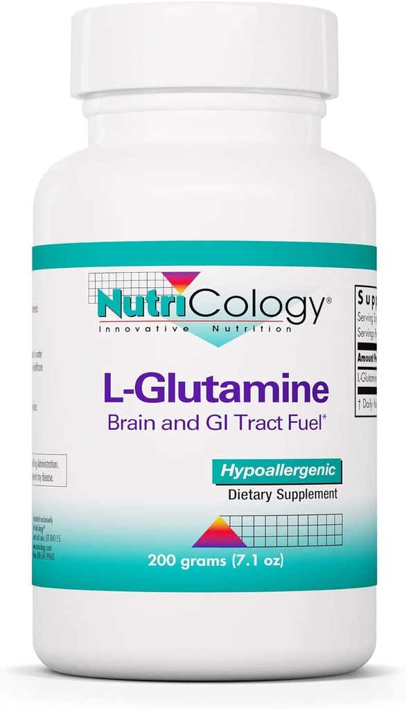 Nutricology L- Glutamin Powder - Gut Sundhed for mænd og kvinder, Gratis form Aminosyre, Pure, 4.7g supplement - 7.1 Ounce Formand