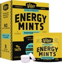 Viter Energy Koffein Mints 80mg Extra Strength - 90 stykker kaffe med B-vitaminer. Sugar Free Vegan Breature Mint. Energize Nootrop Focus Booster for Fast Alerness (Pebermynte Flavor, 30 Pack)