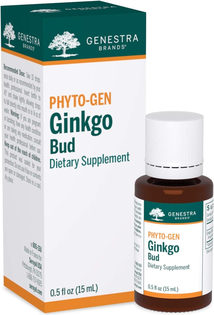 Genestra Brands Ginkgo Bud Bud124; Urtetilskud 124; 0,5 fl. oz.