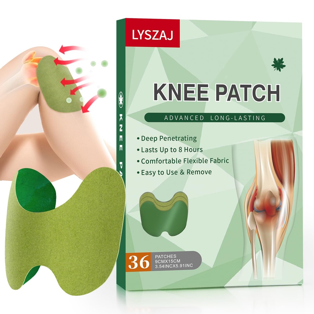 36Pcs Knee Patches, Wormwood Extract Sticker 8-Hour Heat Patches of Joint for Knæ, Tilbage, Neck, Skulder