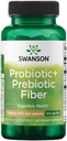 Swanson Prebiotic + Probiotic Fiber - Natural Supplement Fremme fordøjelsessystem & immunforsvar - Aids Regularity & GI Tract Health - (60 kapsler, 500 millioner CFU hver)