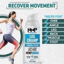Leg Cramp Support 2000mg Hamp Cream Maksimal styrke Relief for ben Calf, Knee, Foot w Magnesium Arginin Lavendel Menthol Lavet i USA Natural Formel 2.1oz