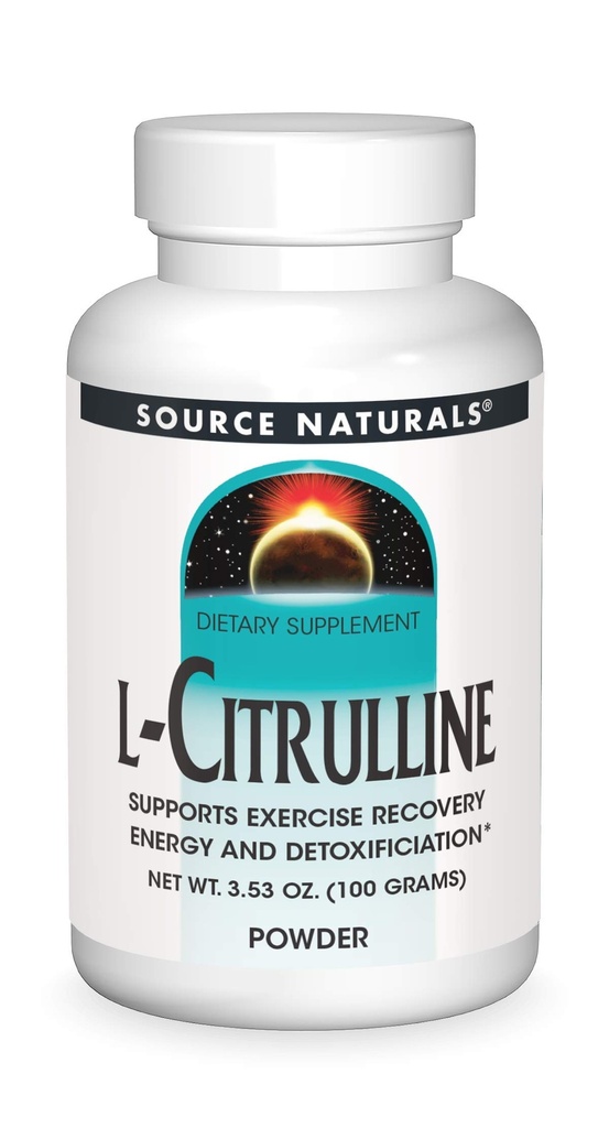 Source Naturals L- Citrulline Powder, Understøtter Motion Inddrivelse, Energi, og afgiftning - 100g