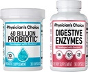 Lægens CHOICE - Optimal Gut Health Bundle: 60 Millioner Probiotika + fordøjelsesenzymer 90ct til fordøjelseskomfort og immunforsvar