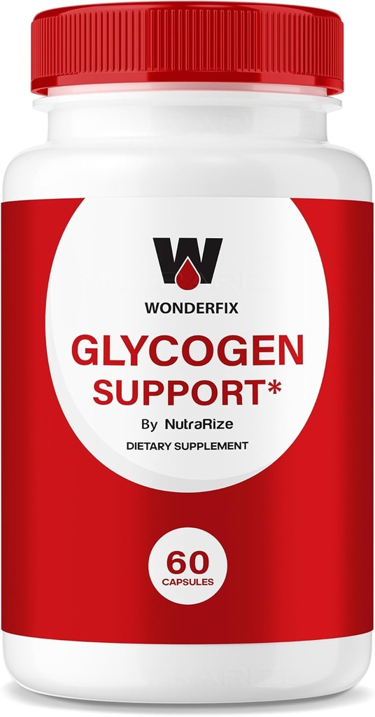 Wonderfix Glycogen Support Capsules - Official Wonderfix Glycogen til at opretholde stabile sunde niveauer, Glycogen Support Advanced Blood Dietary Supplement, Wonder Fix Formel Anmeldelser (60 Kapsler)