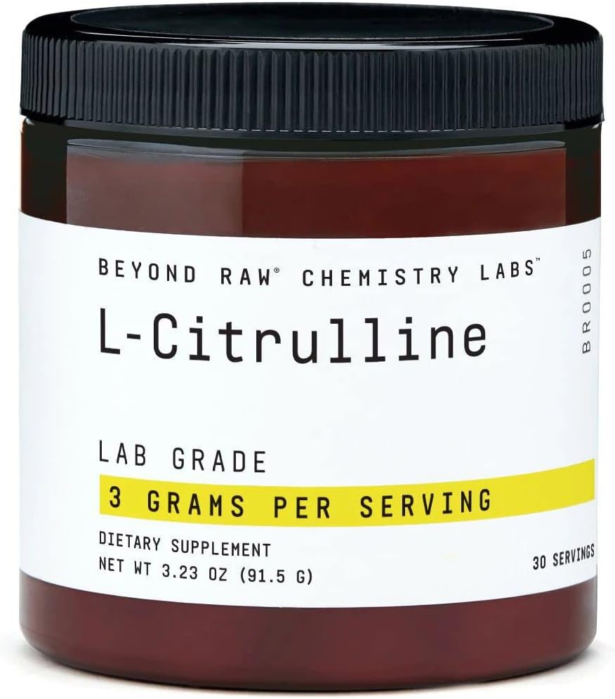 BEYOND RAW Kemi Labs L- Citrullin Powder, Understøtter Peak Performance, 30 Servering