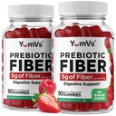 Yum- Vs - Prebiotic Fiber Gummies for adult & Kids - 5g fordøjelsesstøtte Gummy Fiber Supplement - Keto Friendly Prebiotic Daily Fiber Supplement for kvinder & mænd - Ingen sukker tilsat kostfibre (90 Tæl)