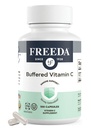 FREEDA Buffered Vitamin C 500mg - Non- Acid Calcium Ascorbat - Immunstøtte & Antioxidant - Kosher, Dal på Mave - 100 kapsler