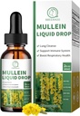 (2 Pack) Mullein dråber til lunger, 16- in-1 Mullein Leaf Extract 800MG for Lung Cleanse, Luftveje, Immunitet, med Quercetin, Marshmallow, Black Cumin Seed, Elderberry, Non- GMO, 2 Fl Oz