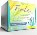 Global Health Trax GHT - FiveLac Lemon Probiotic Powder Drink Mix, Probiotika til kvinder, Mænd, Kids - Glat fordøjelsesstøtte & Elimination - Relieve Obstipation & Gas - 60 Pakker, 3.18 Oz, Non- GMO
