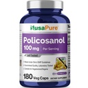 NusaPure Policosanol 100mg 180 Veggie Kapsler (Vegan, Non- GMO)