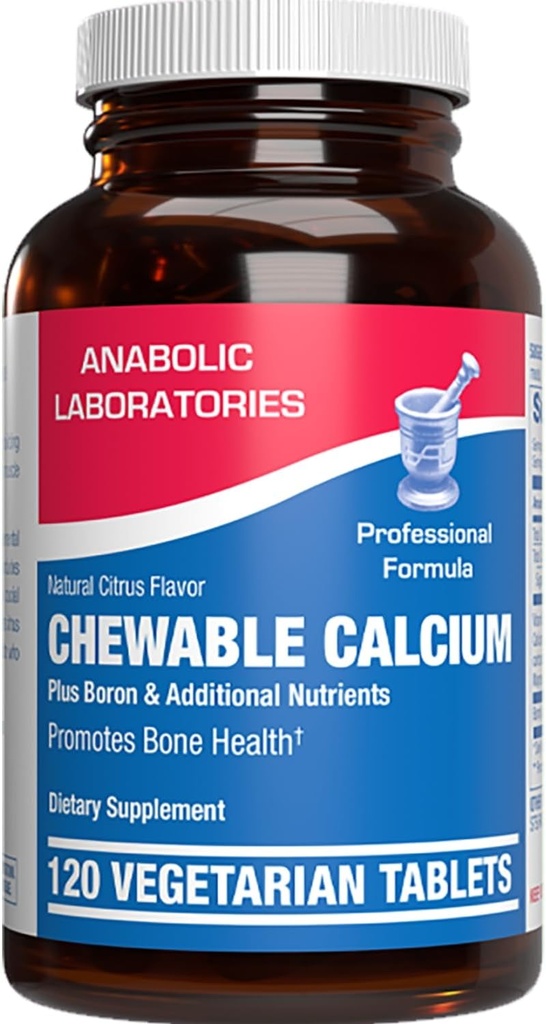 Chewable Calcium supplement til kvinder - Clinical Bone Supplement med Chewable Calcium med D-vitamin Magnesium og Boron Complex for ben sundhed & styrke support - Lavet i USA - 30 Servere