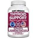 Thyreoideasupporttillæg med jod; 120 kapsler til at hjælpe kroppen masse & forbedre energi, cardiovaskulær, energi & Focus Formel 124; 14 naturlige vitaminer
