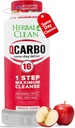 Herbal Clean Qcarbo16 Same-dag Detox Cleaning Drikke (16 fl oz) - Tropical Flavor Full Body Cleanse * Detox Drikke til moderat toksin niveau *, vitamin B2 og vitamin B12 til mænd og kvinder