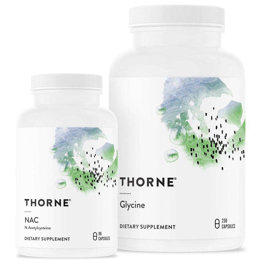 THORNE - Detox Duo - Lever, Nyre, & immunforsvar Bundle - NAC & Glycin - 30 til 125 Servere