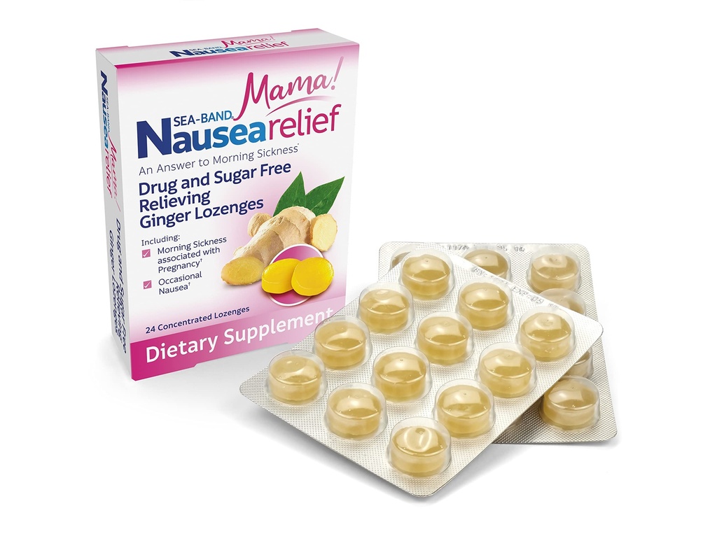 Sea-Band Ginger Mama Lozenges, Drug and Sugar Free, for Motion Sygdom og kvalme Relief *