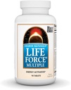 Source Naturals Life Force Multiple Daily Multivitamin High Potency Essentielle Vitamin, Mineraler, Antioxidanter & Nutrienter - Energi & immunboost - 90 tabletter