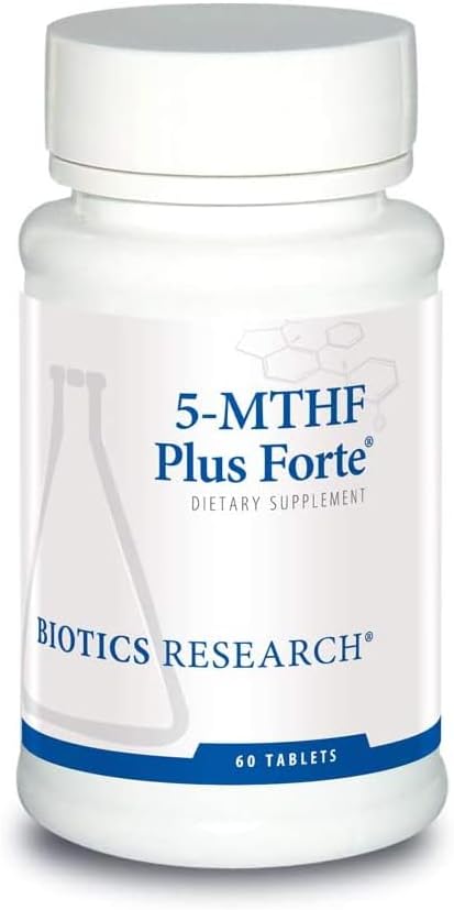 Biotics Research Biotics Research 5-MTHF Plus Forte - Brain Health Promoes Calm Relaxed Mood og Serotonin Produktion 60 Kapsler