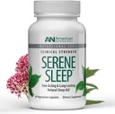 Amerikansk Nutrikacin - Serene Sleep Aid - med Melatonin & Magnesium - All Natural Sleep Aid for Voksen- Long- Lasting - 60 Kapsler -30 Dag Supply