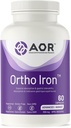 AOR, Ortho Iron, Understøtter jernabsorption & gastrisk tolerance, sund rød blodcelledannelse, Kosttilskud, Vegetarisk, 60 Servering (60 kapsler).