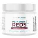 PURESUNDHEDSFORSKNING Red Superfoods Powder - Kun 10 kalorier Frugt og vegetabilsk adaptogen drikke med rødbeder, Polyphenoler, Probiotisk pulver - Antioxidanter supplement til energi, 30 Servere