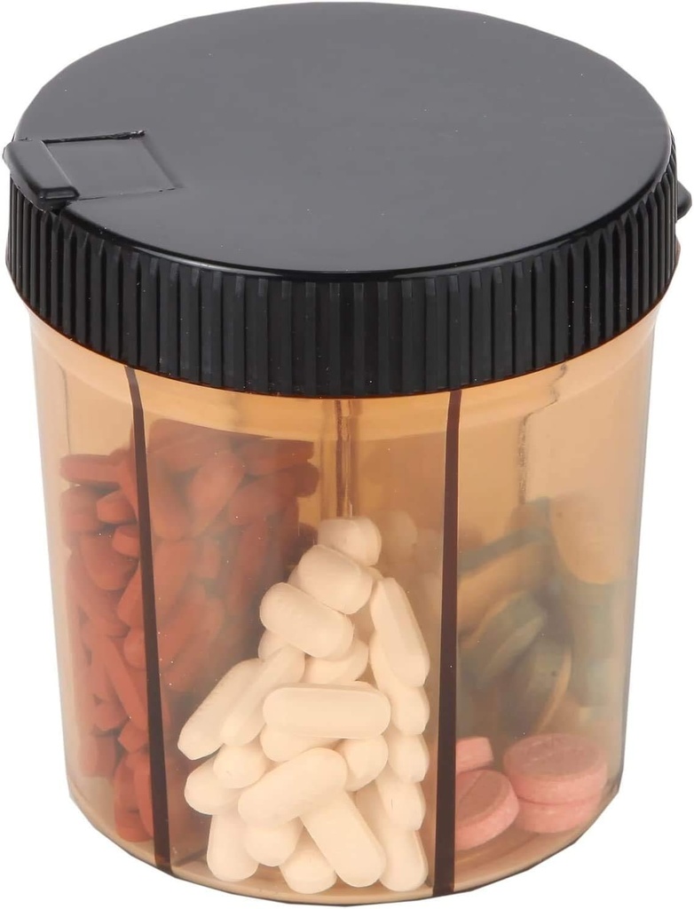 Trenton Gaver 6 Afdeling Pill Box Organizer Black