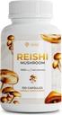 SIRUNES Reishi Mushroom kapsler - 100- Grev Reishi Mushroom supplement til Stress og immunforsvar - 1000mg High- Strength Adaptogen Mushroom Superfood kapsler - Non- GMO og naturlige