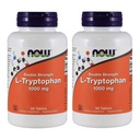 Now Foods - Now Foods L- tryptophan 1000mg, Tablets, 60- Count [Health and Beauty] (pakke af 2)