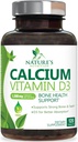 Calcium Supplement 1200 mg - med vitamin D3 for bedste absorption - understøtter immunforsvar, knogler og tænder - naturens calciumcarbonat + 1600 IE D3 - flaske i USA til kvinder og mænd - 120 tabletter