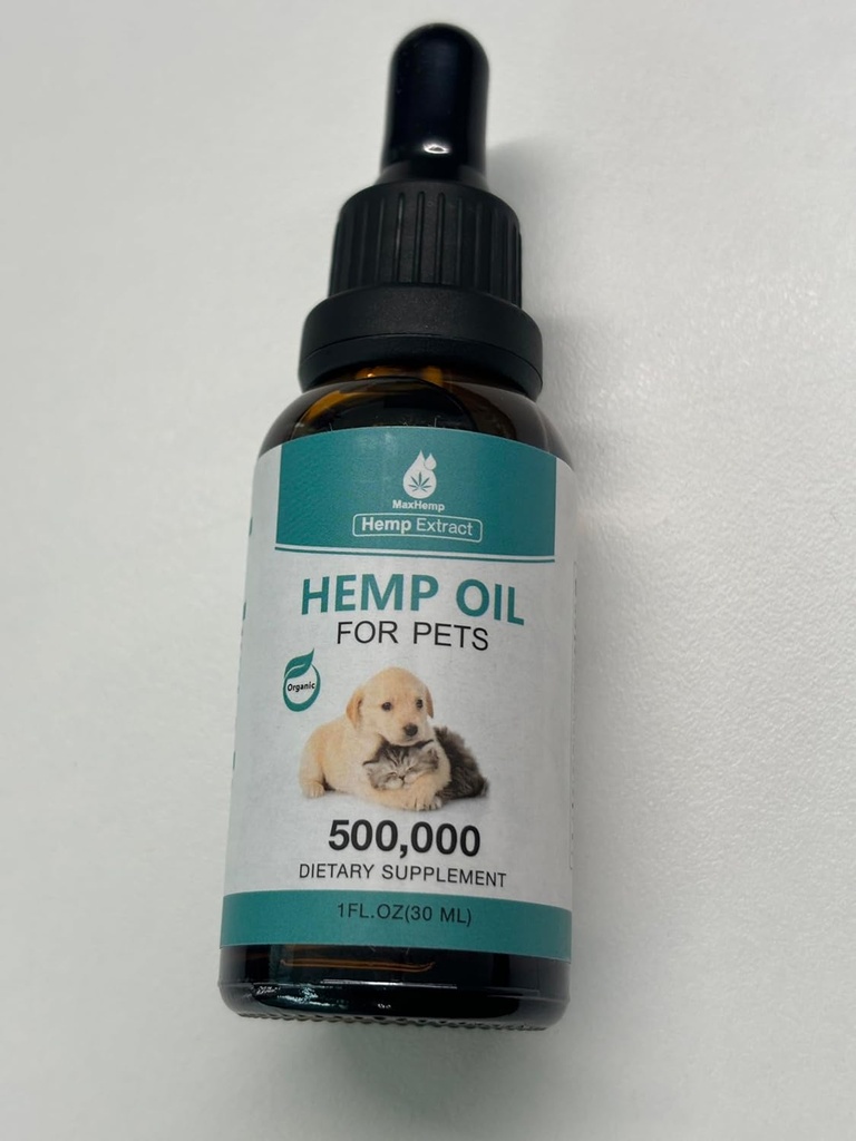 Pet Hamp olie til hunde og katte - Natural Calming Oil Drop - Økologiske kæledyr Treatings
