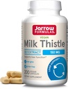 Jarrow Formulas Milk Thistle 150 mg - 200 Veggie kapsler - Antioxidant Support Immunrespons, Leverfunktion & Glutathione - Op til 200 Servere