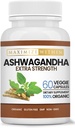 Ashwagandha Root Extra Strength - 60 Vegetariske Kapsler - Understøtter Stress, Mood, og immunforsvar - Formuleret til forbedret absorption - Non- GMO urtetilskud