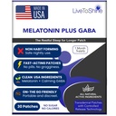 Live til Shine Melatonin Patches for Sleep - Plus GABA til at berolige travle hjerner hurtigt - Perfekt Combo for mænd og kvinder - langsom udgivelse - 30 Patches - USA Made