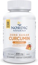 Nordic Naturals Zero Sugar Curcumin Gummies, Mango - 60 Gummies - 200 mg optimeret Curcumin Extract - Great Smag - Antioxidant Support, Sund Metabolic Balance - Non-GMO, Vegan - 30 Serveringer