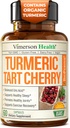 Gurkemeje Curcumin Supplement med 10: 1 Tart Cherry Extract & Selleri Seed Extract - Natural Uric Acid Balance, Fælles Sundhed & Sovestøtte - Gurkemeje Curcumin med sort peber. 60 Tart Cherry Kapsler