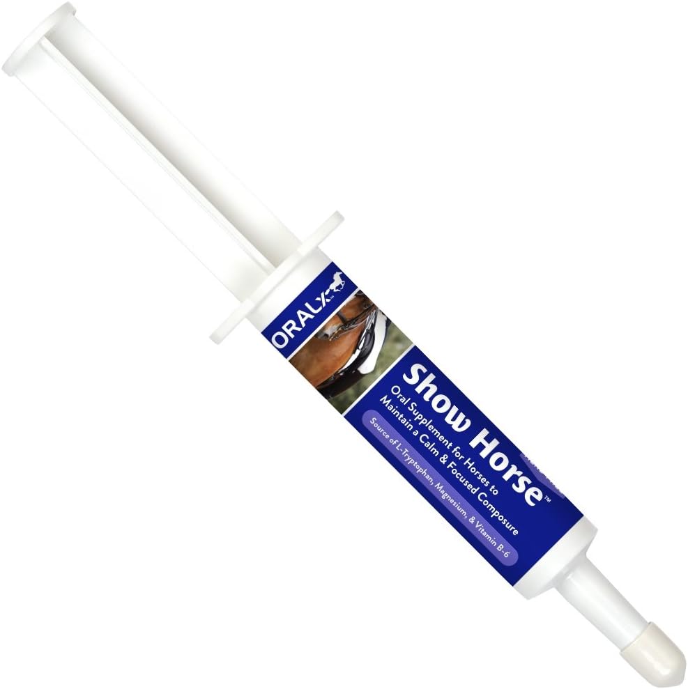 Vis Horse. Herb- Gratis Calming Paste til heste. L- Tryptophan, Vitaminer og mineraler til at hjælpe med at bevare rolige, fokuseret sammensætning under begivenheder & transport. Easy- dosis sprøjte. 1.2 Oz. USA- Made.