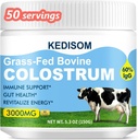 Grass- Fed Bovine Colostrum Supplement Powder - 60% High IgG 3000 mg for Gut Health, Immunsupport - Nem at blande naturlige Liposomal Colostrum Superfood, Unflavored, 50 Servere