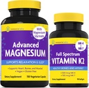 InnovixLabs Vitamin K2 & Magnesium Bundle Fuld Spectrum Vitamin K2 (90 softels) Advanced Magnesium (150 tids- release kapsler). Understøtter sunde knogler og arterier. *