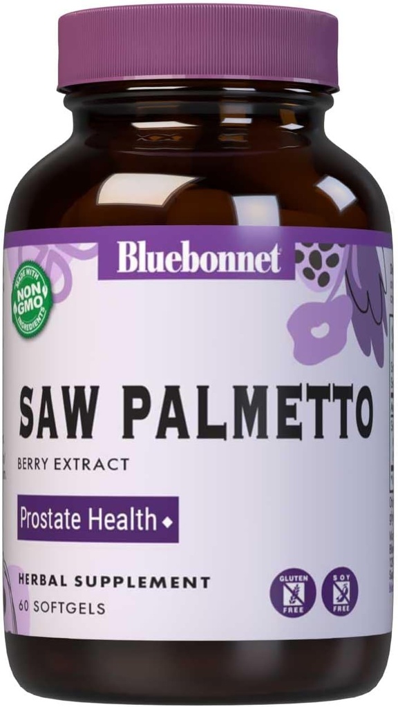 BlueBonnet Extra Strength Saw Palmetto Berry Extract Supplement, 60 Greve