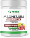 Magnesiumpulver - Anti- Stress drik mix for ro og regelmæssighed - Magnesium citrat supplement - afslapning, muskel & hjerte støtte - tranebær Lemonade Flavor - 30 Servere