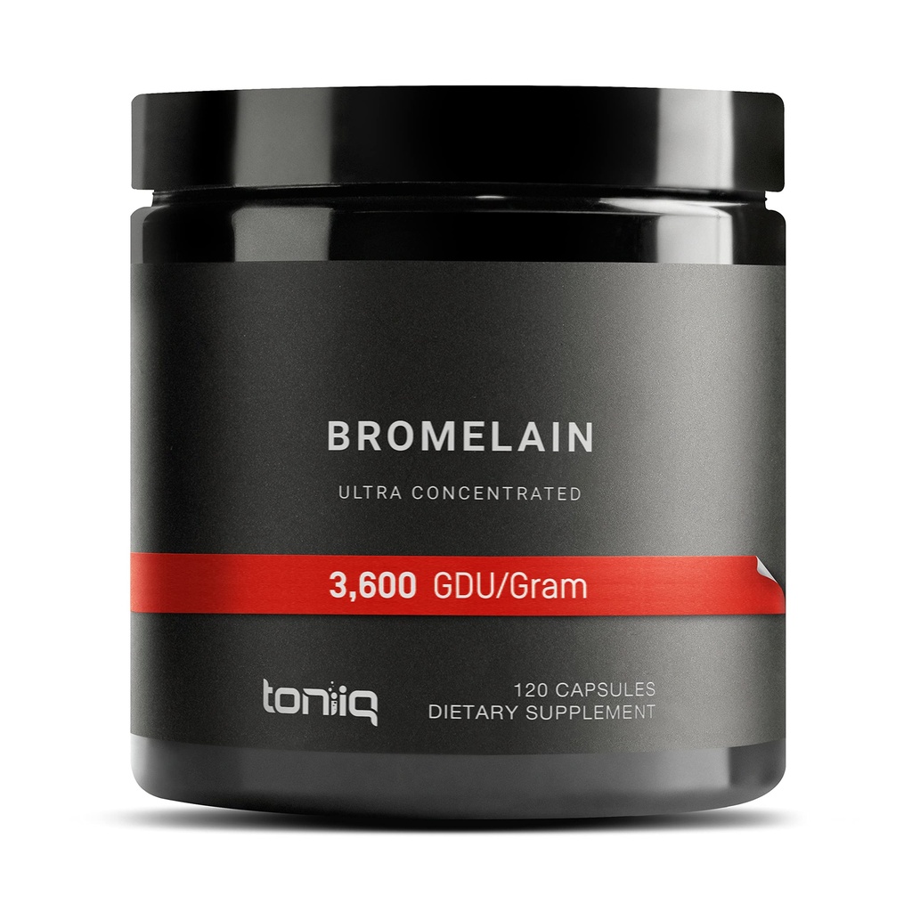 Ultra High Strength Bromelain 500mg - 3600 GDU / Gram - Højt koncentreret og biotilgængelig - Third- Party Testet Formel - 120 Vegetariske kapsler - 120 Servering pr Container - Bromelain Supplement