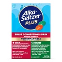 Alka- Seltzer Plus maksimal styrke PowerMax Sinus Congestion & Pain Medicine, Dag + Night Liquid Gels - Kraftfuld Relief for kold og influenza, + Sinus Congestion for voksne og børn 12 + År, 24 Antal