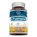 L- Tryptophan Kosttilskud - Natural Sleep Supplements with 500 mg of Free Form L Tryptophan - Circulation & immunsupport 120 Kapsler