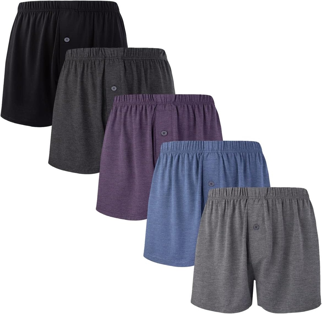 BOMBOO COOL Herre Boxers Short Classic Fit Soft Casual Undertøj Loose Breathable Boxer Shorts for mænd