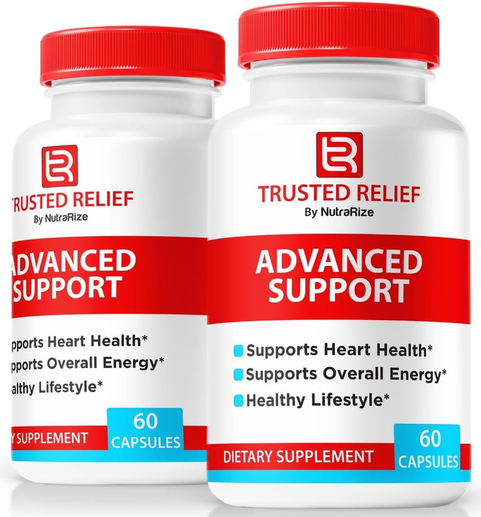 (2 Pack) Trusted Relief Kapsler, Official TrustedRelief Complete Support Pills, Alle naturlige Formel for Stable Levels & Sund Circulation, Premium Supplement Anmeldelser (120 Kapsler)