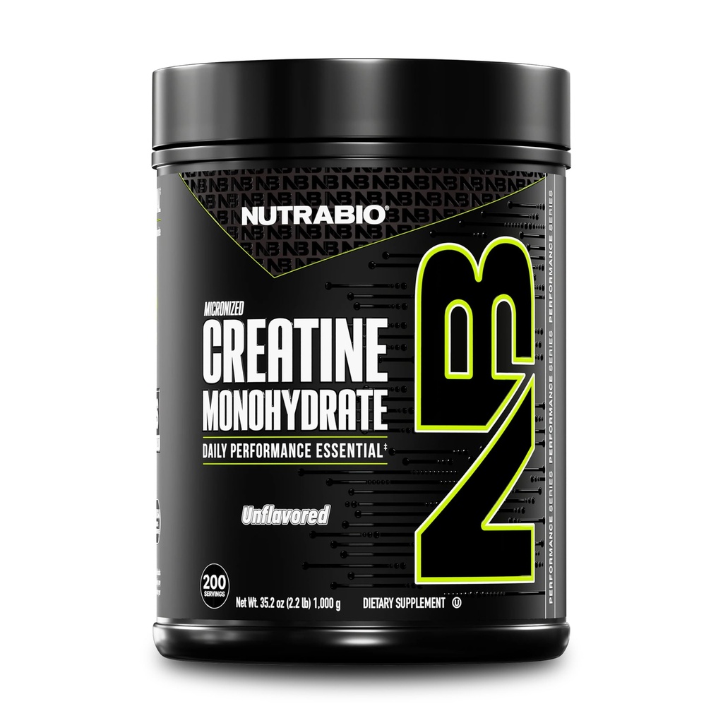 Nutrabio Pure Mikroniseret Creatin monohydrat pulver supplement, Unflavored, (1000 g) - Understøtter Bulk Muscle Energy, Inddrivelse, og Styrke - HPLC Testet Creatin Powder supplement til mænd og kvinder