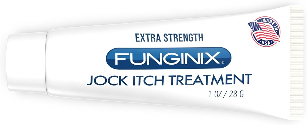 FUNGINIX Jock Itch Treatment - Relieves Kløe, brænding, skalering, og chafing, Natural Anti Itch Treatment with Tolnaftate, Pleasant topisk Cream (1 Ounce)
