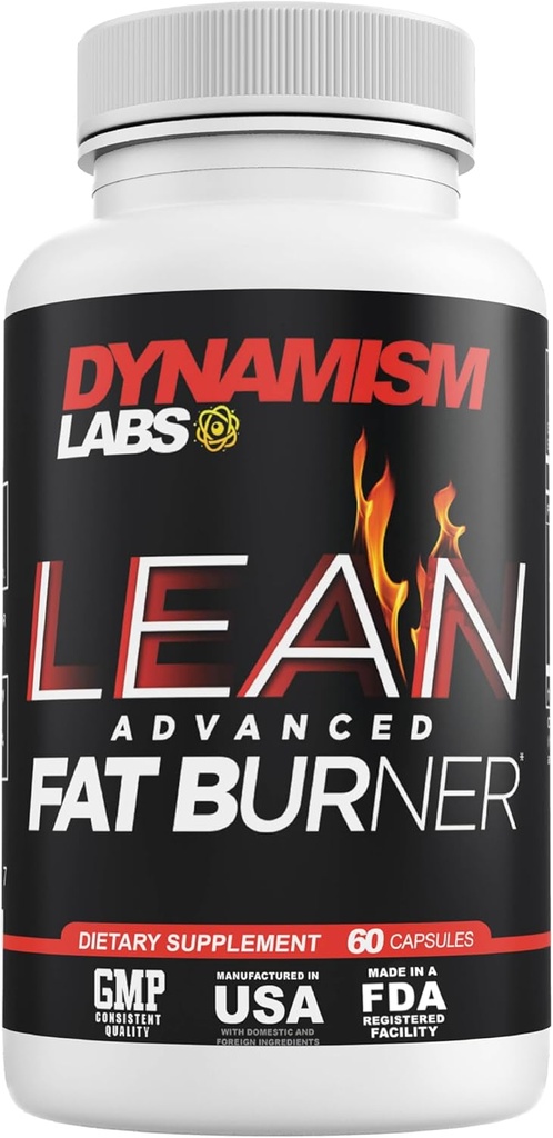 Dynamisme Labs Lean Advanced Fat Burner Mea124; Garcinia Cambogia Extract, Green Tea Extract, Raspberry Ketone Mea124; Lavet i USA (60 tabletter)